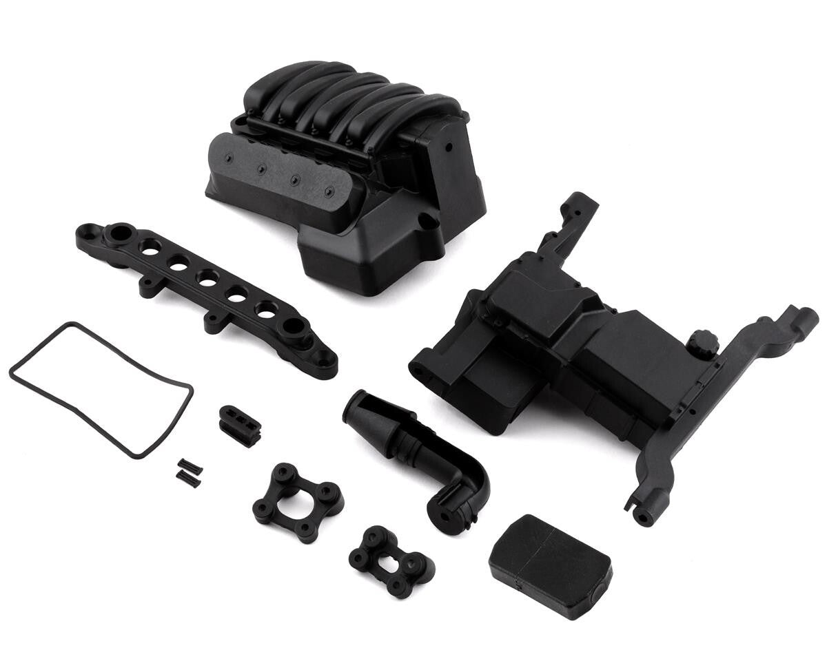 Axial SCX6 Jeep / Honcho Front Servo Mount / Engine Cover / Seals AXI251005