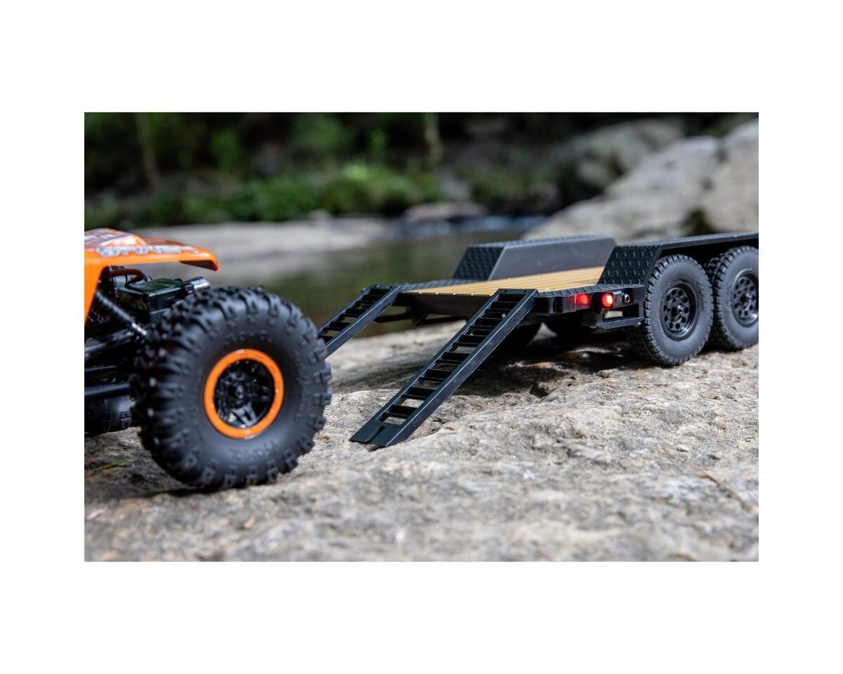 Axial SCX24 1/24th Scale Flat Bed Mini Vehicle Trailer w/LED Taillights AXI00009