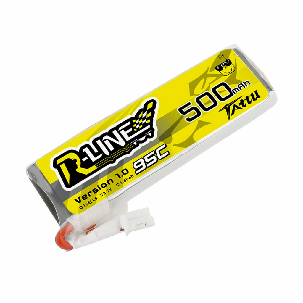 Tattu 500mAh 3.7V 95C 1S RC Remote Control Lipo Battery Pack W/ JST-PHR Plug