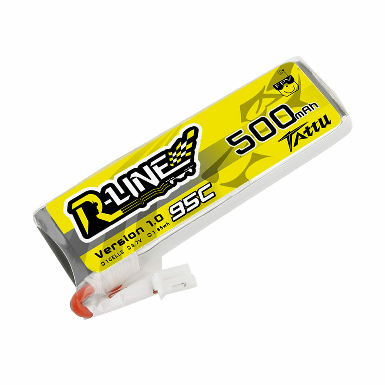 Tattu 500mAh 3.7V 95C 1S RC Remote Control Lipo Battery Pack W/ JST-PHR Plug