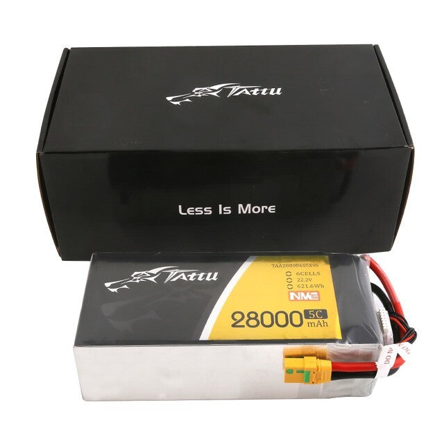 Tattu Semi-Solid State 28000mAh 6S 5C 22.2V Lipo Battery Pack with XT90S plug