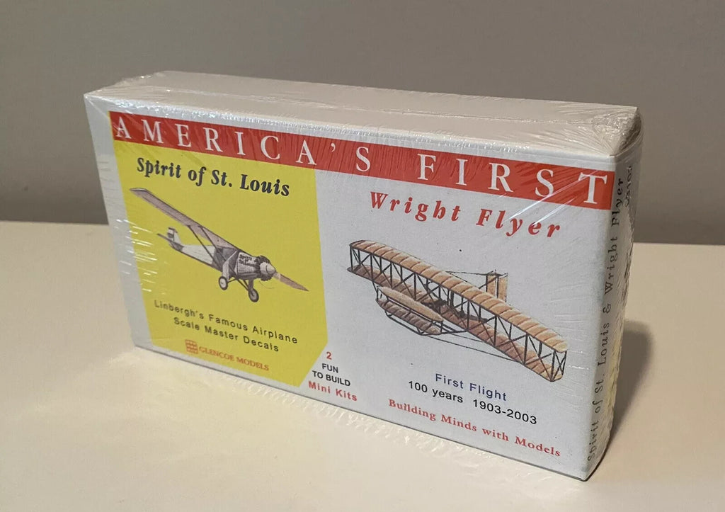 Glencoe Models 03102 AMERICA'S FIRST Spirit of St Louis & Wright Flyer Model Kit