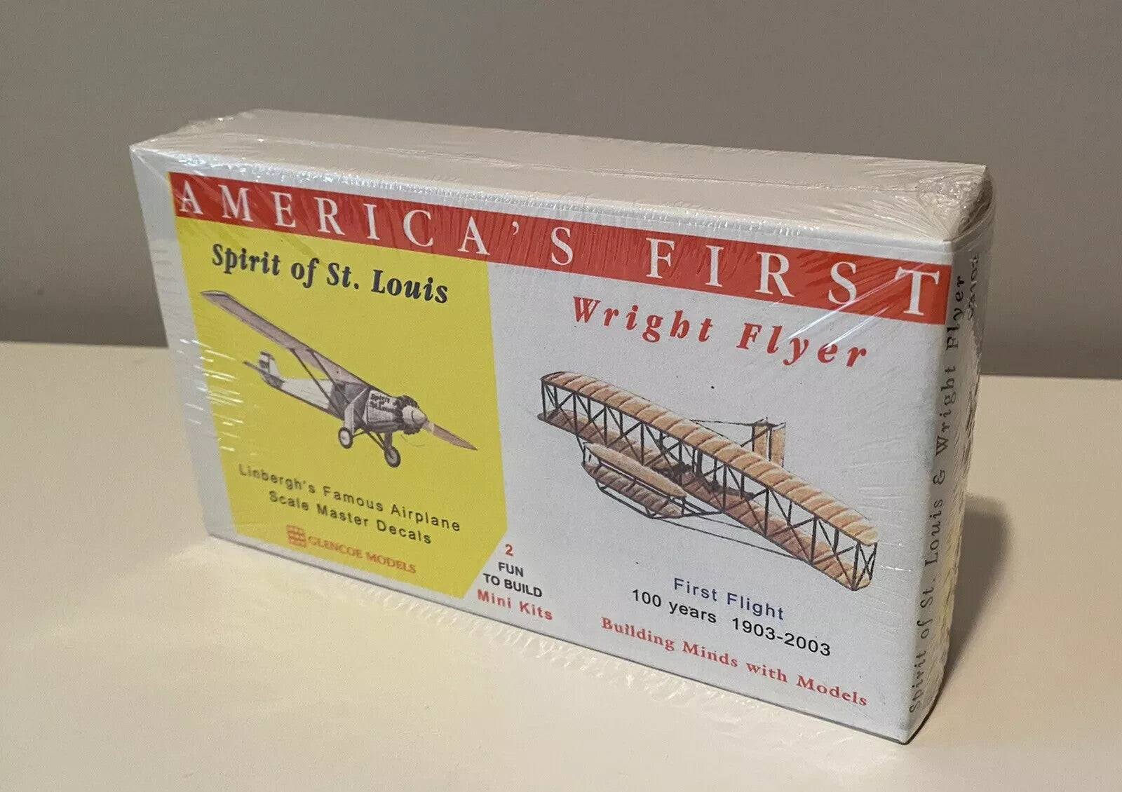 Glencoe Models 03102 AMERICA'S FIRST Spirit of St Louis & Wright Flyer Model Kit