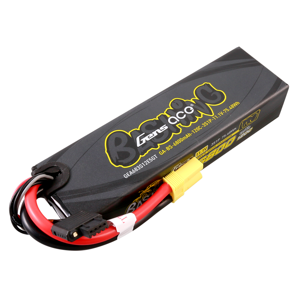 2X Gens Ace G-Tech 6800mAh 11.1V 120C 3S Lipo Battery EC5 For Arrma 1/8 RC Car