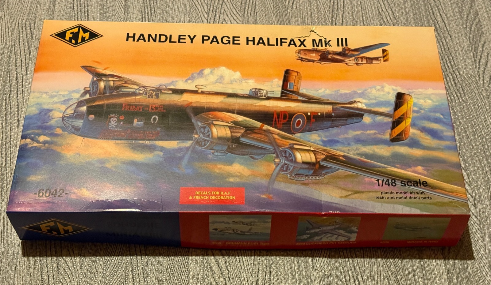 FONDERIE MINIATURE 6042 HANDLEY PAGE HALIFAX MK III. 1/48 SCALE AA-VJ
