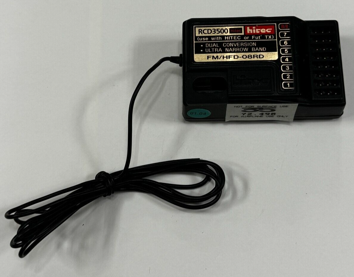 Excellent Hitec RCD3500 Negative Shift 72mhz RC Airplane Receiver : Futaba Hitec