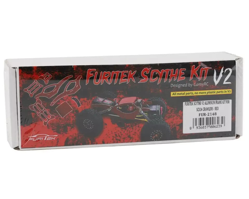 Furitek Scythe V2 Aluminum Frame Kit Red: Axial SCX24 FRU2148 FUR2148 FUR-2148