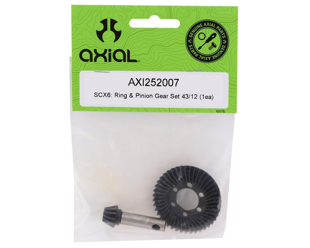 Axial SCX6 1/6th Scale Honcho Jeep Ring & Pinion Gear Set (43T/12T) AXI252007