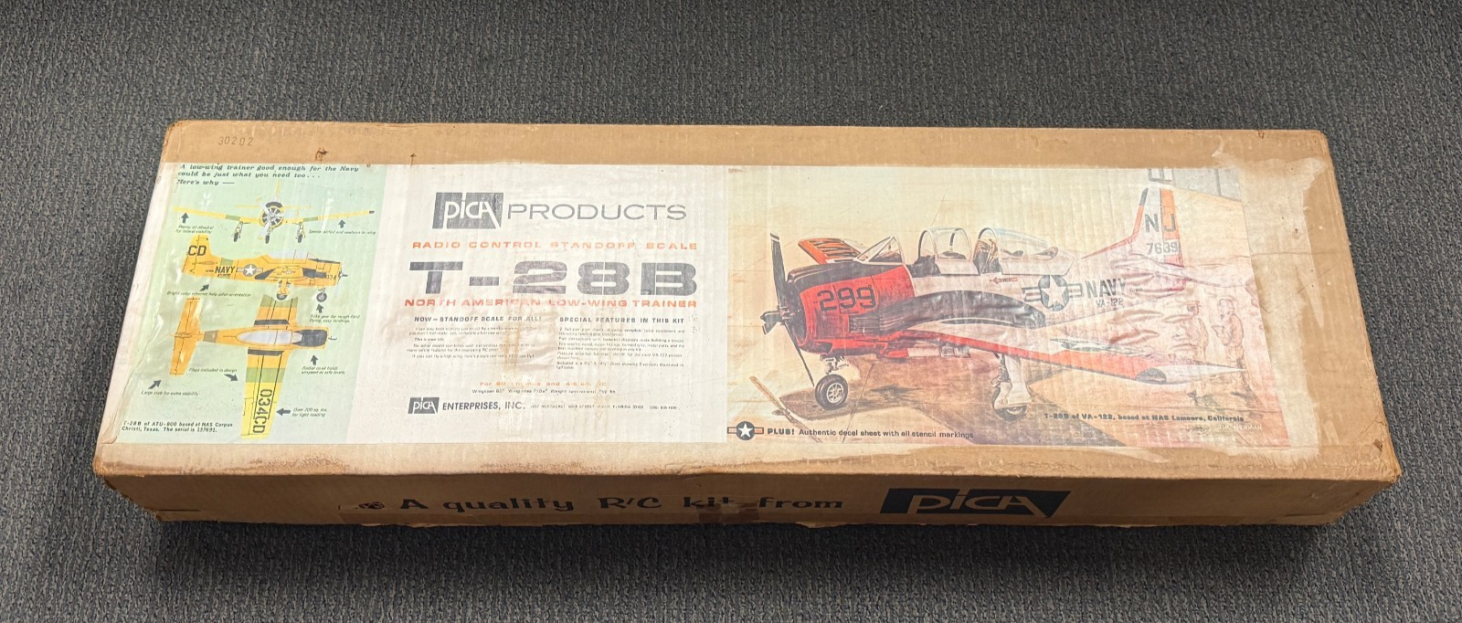 Vintage Pica Products T-28B T-28 T28 T28B Trojan RC Airplane Kit 60 Size NIB