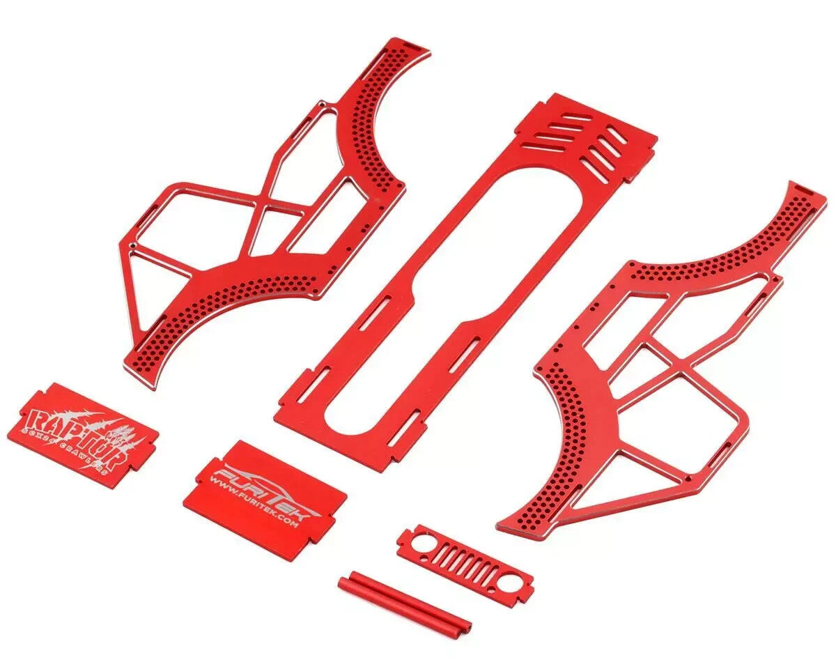 Furitek FRU2107 Furitek Raptor Aluminum Frame Kit Red Axial SCX24 FUR2107