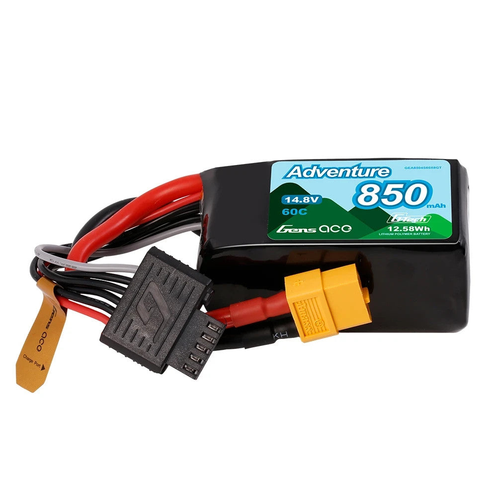 Gens Ace 850mAh 4S 60C 14.8V Lipo RC Truck Battery XT60 Plug Adventure G-Tech