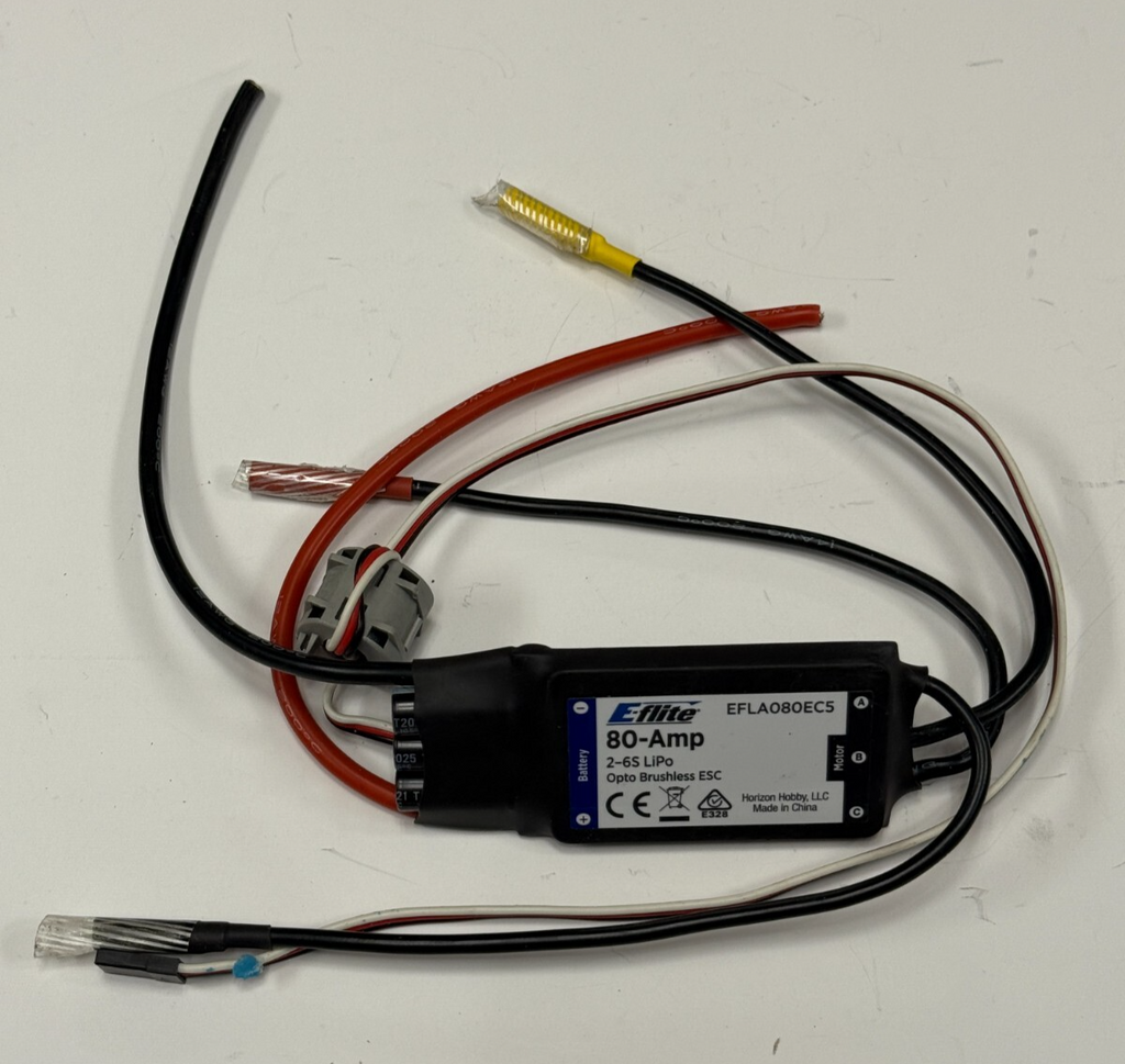 E-flite Eflite ESC 80 Amp 80A Opto RC Airplane Speed Control EFLA080EC5
