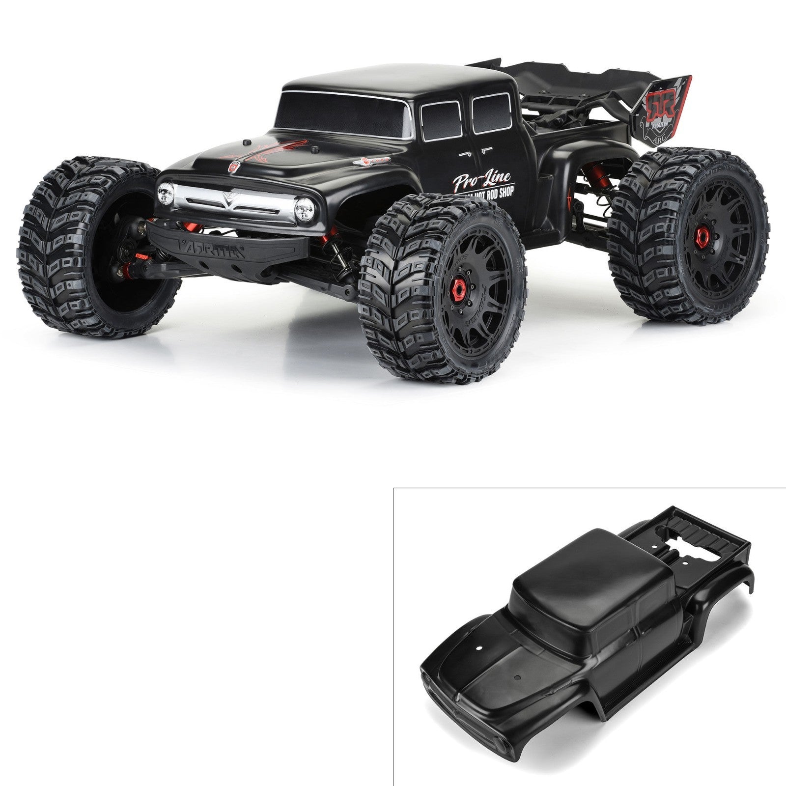 ProLine Racing 1/5 PreCut Ford F-100 Bash Armor Black Body Kraton 8S PRO361118