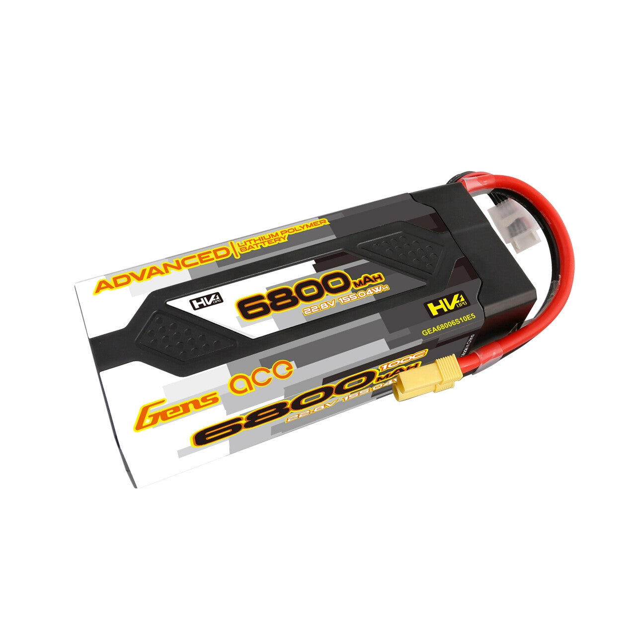 Gens Ace Advanced 22.2V 100C 6S 6800mah Lipo Battery With EC5 Plug For ARRMA