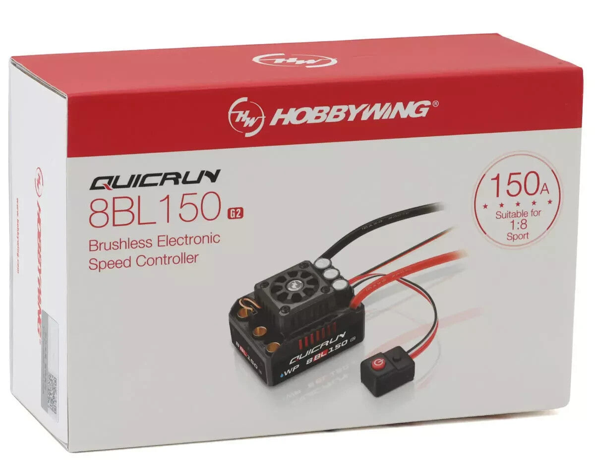 Hobbywing QuicRun 8BL150 G2 150 Amp 150A Sensorless Brushless ESC HWA30109003