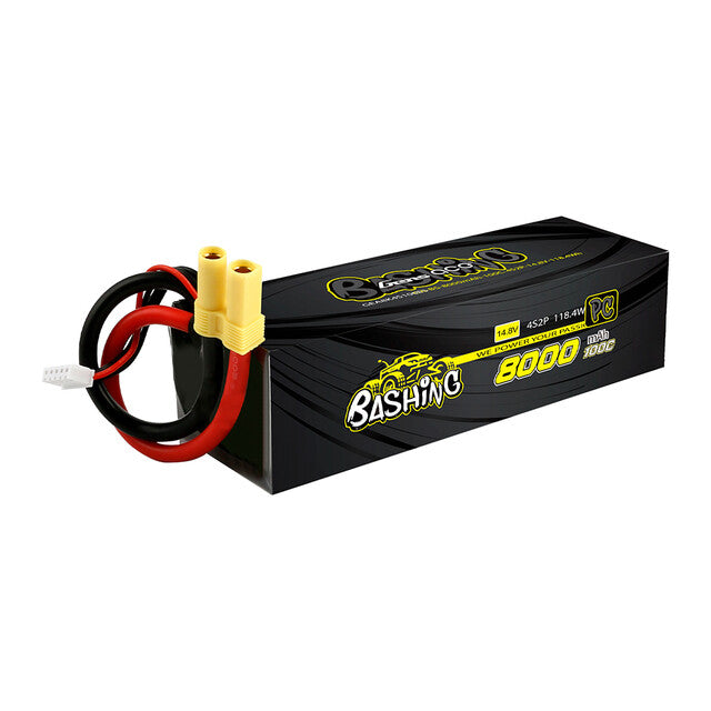 2x Gens Ace Bashing Pro 14.8V 100C 4S 8000mah Lipo Battery With EC5 Plug : ARRMA