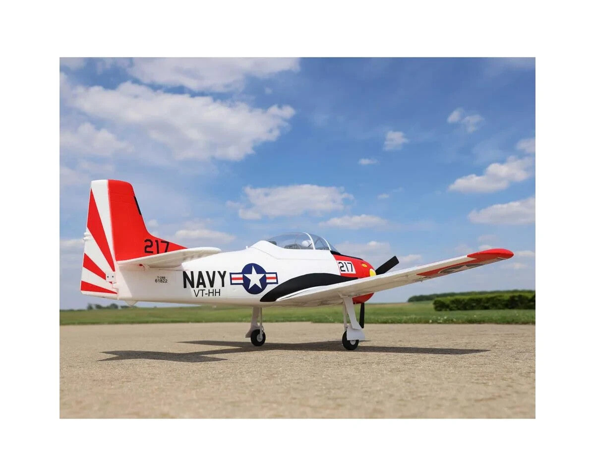 E-flite EFlite T28 T-28 Trojan 1.2m BNF Bind in Fly Basic Electric RC Airplane
