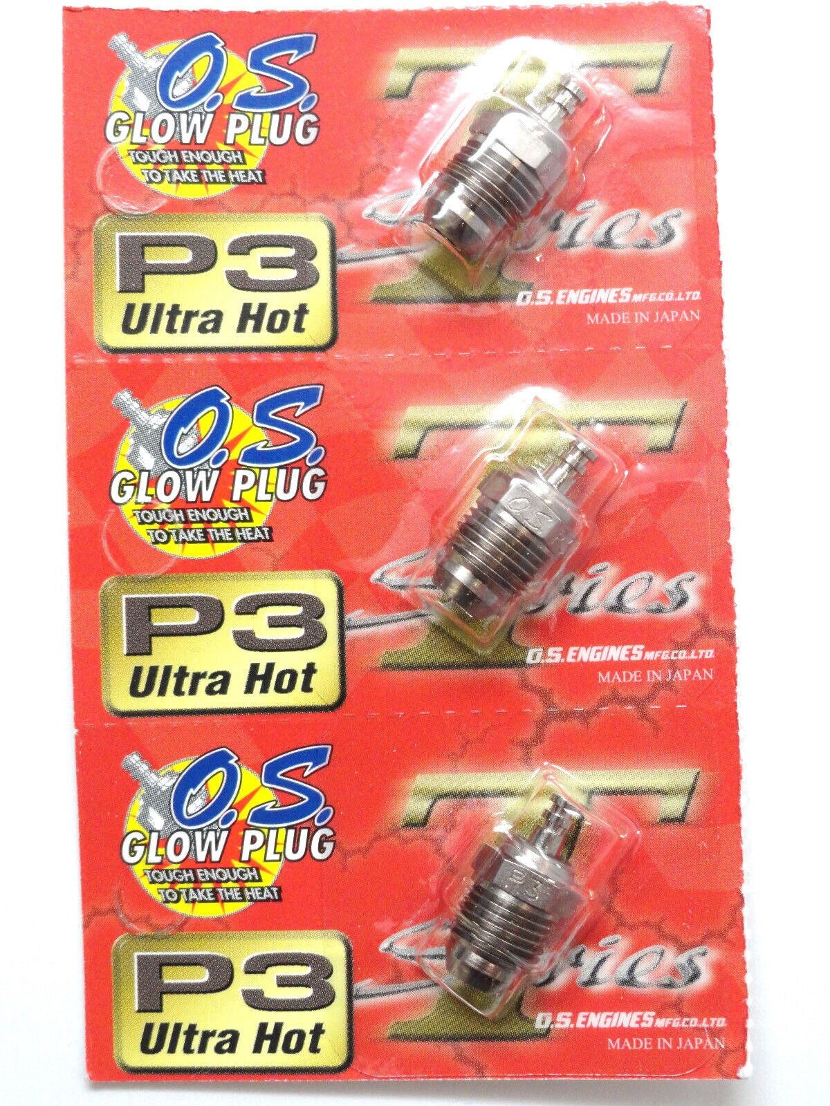 3 Pack OS O.S. P3 Turbo V Spec Nitro Engine Glow Plug Speed Ultra Hot OSMG2699
