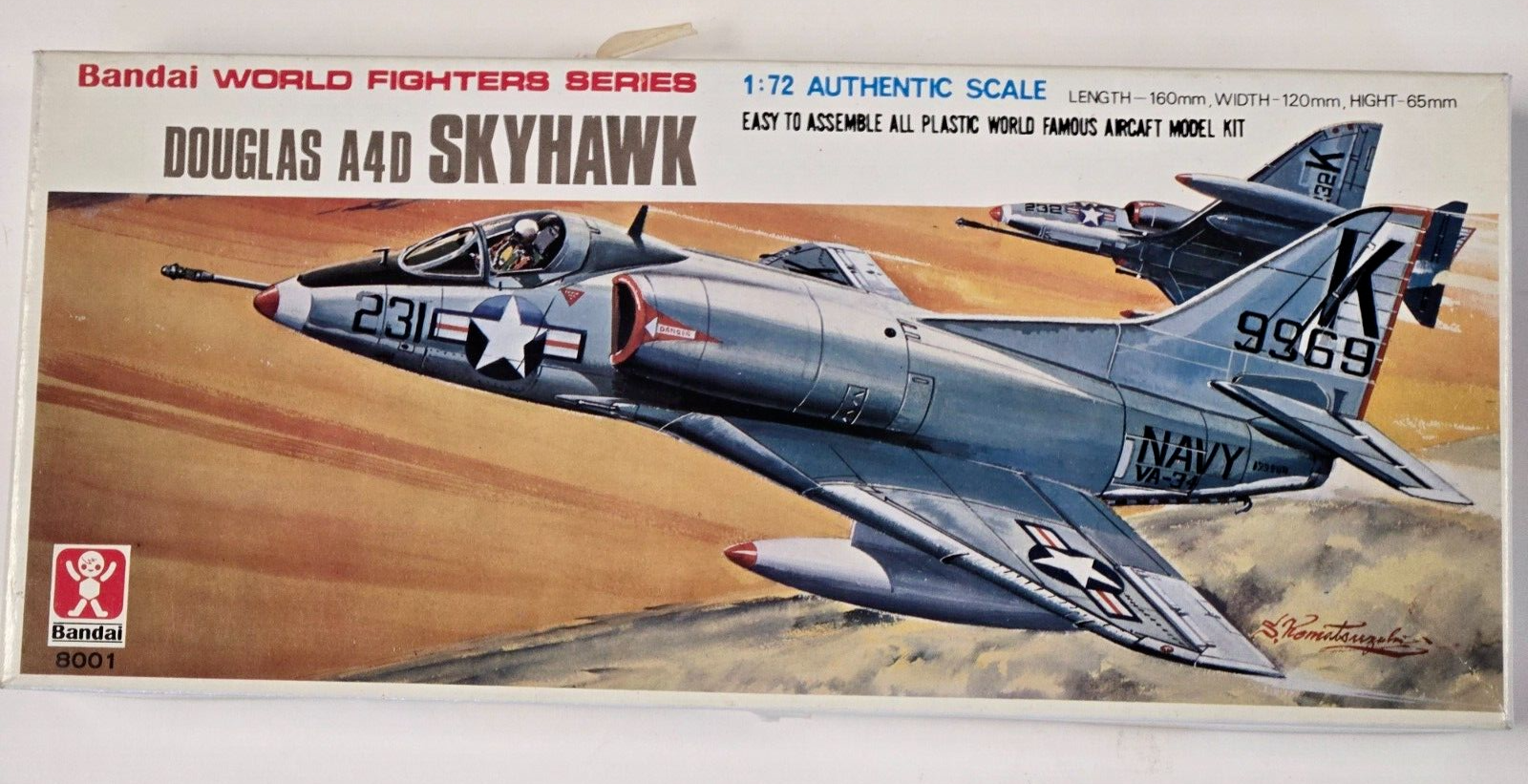 BANDAI US Navy Douglas A4D Skyhawk JET AIRCRAFT 1:72 Model Kit New in Box