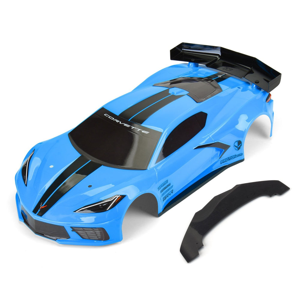 PROTOform PRM157713 1/7 Chevy Corvette C8 Painted Body Blue ARRMA Felony (Blue)