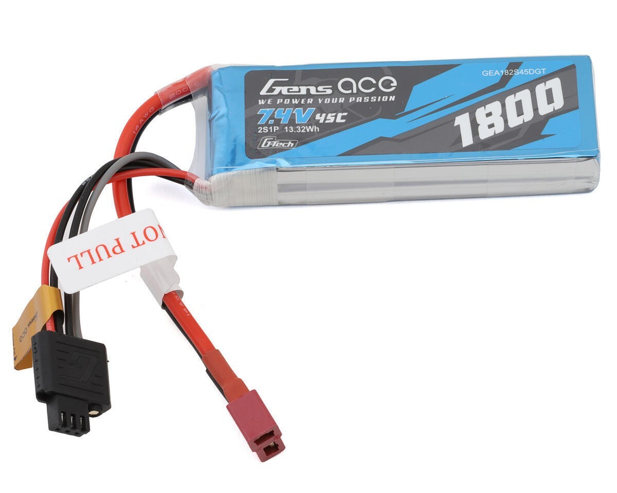 Gens Ace G-Tech Smart 2S LiPo Battery 45C 7.4V 1800mAh GEA182S45DGT