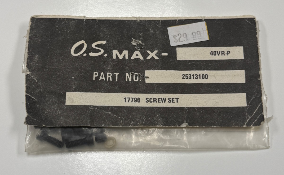 Genuine OS Engines 25313100 Screw Set 40VR .40 VR VRP RC Marine Engine NIP NOS