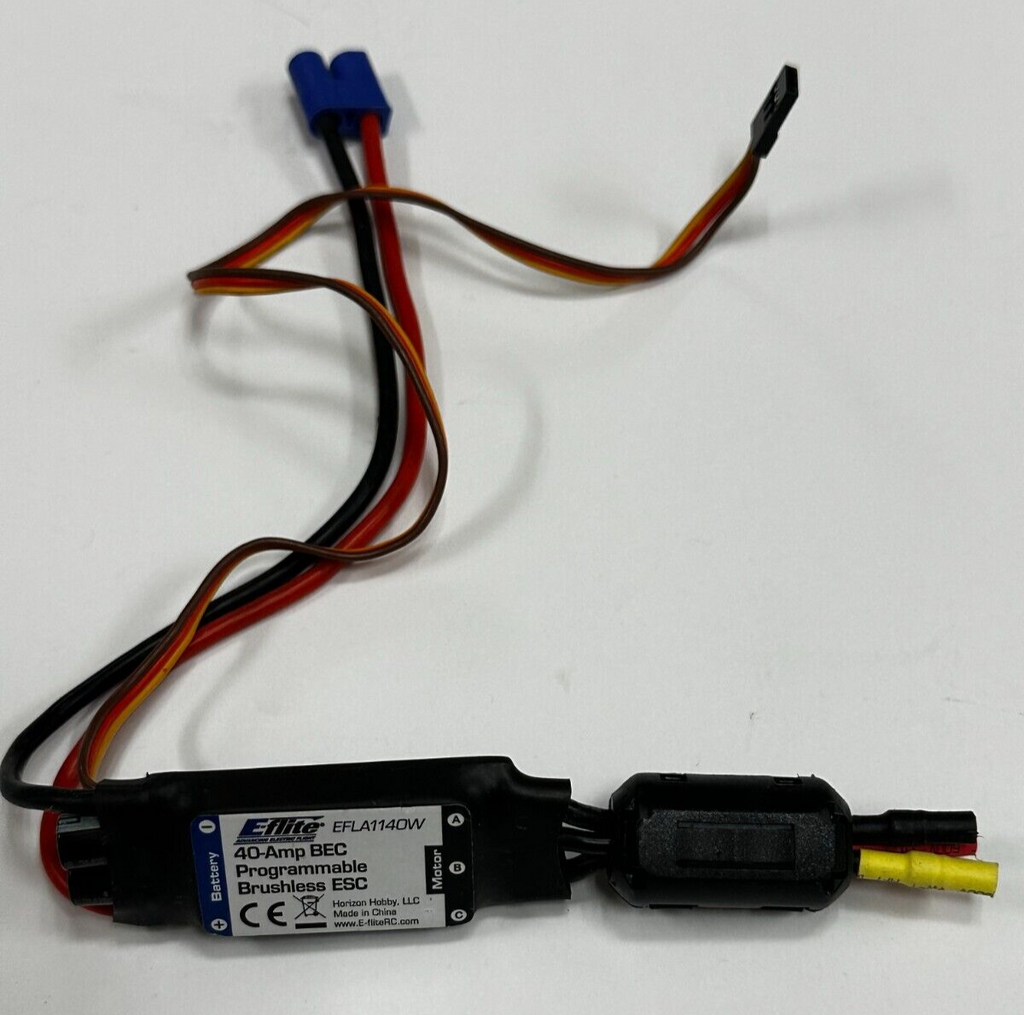 Eflite E-flite 40 AMP Brushless ESC Electronic Speed Control EFLA1140W T-28 P51
