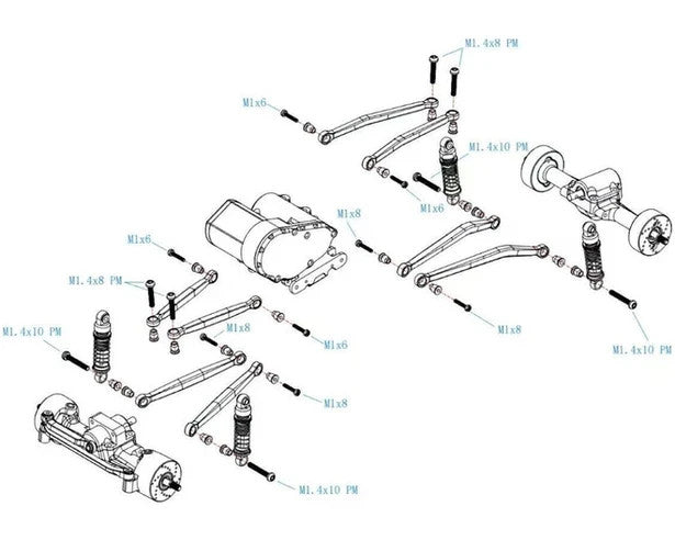SXTY133H - No Flex upgrade Brass Link set SCX30