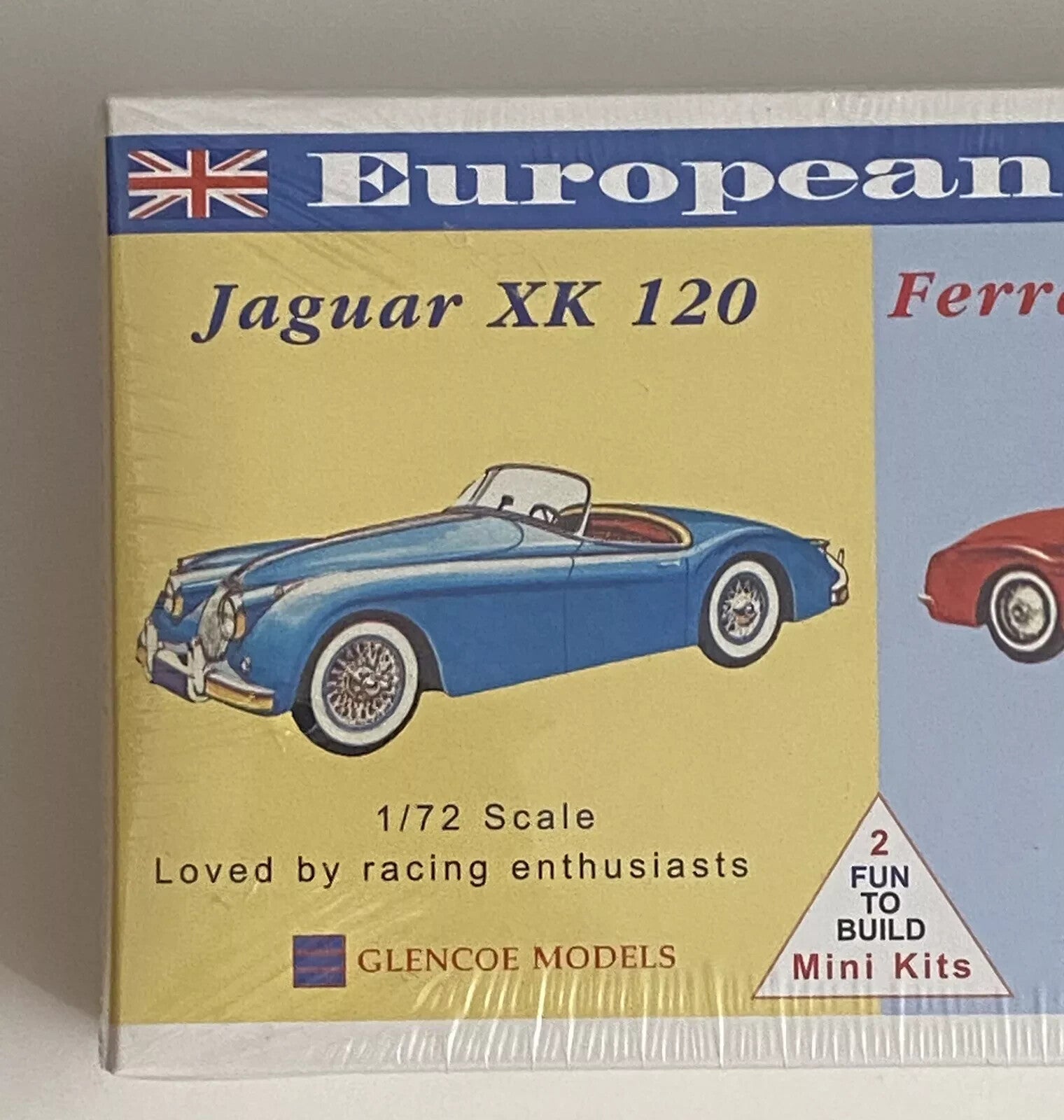 Glencoe Models #03604 European Cool Jaguar & Ferrari - 2 Mini Kits