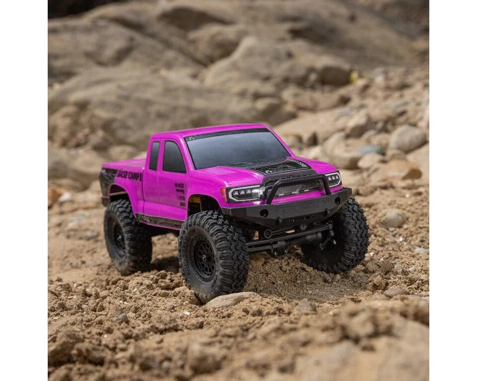 Axial SCX24 Base Camp 1/24 4WD RTR Scale Mini Rock Crawler Pink AXI-1219T3