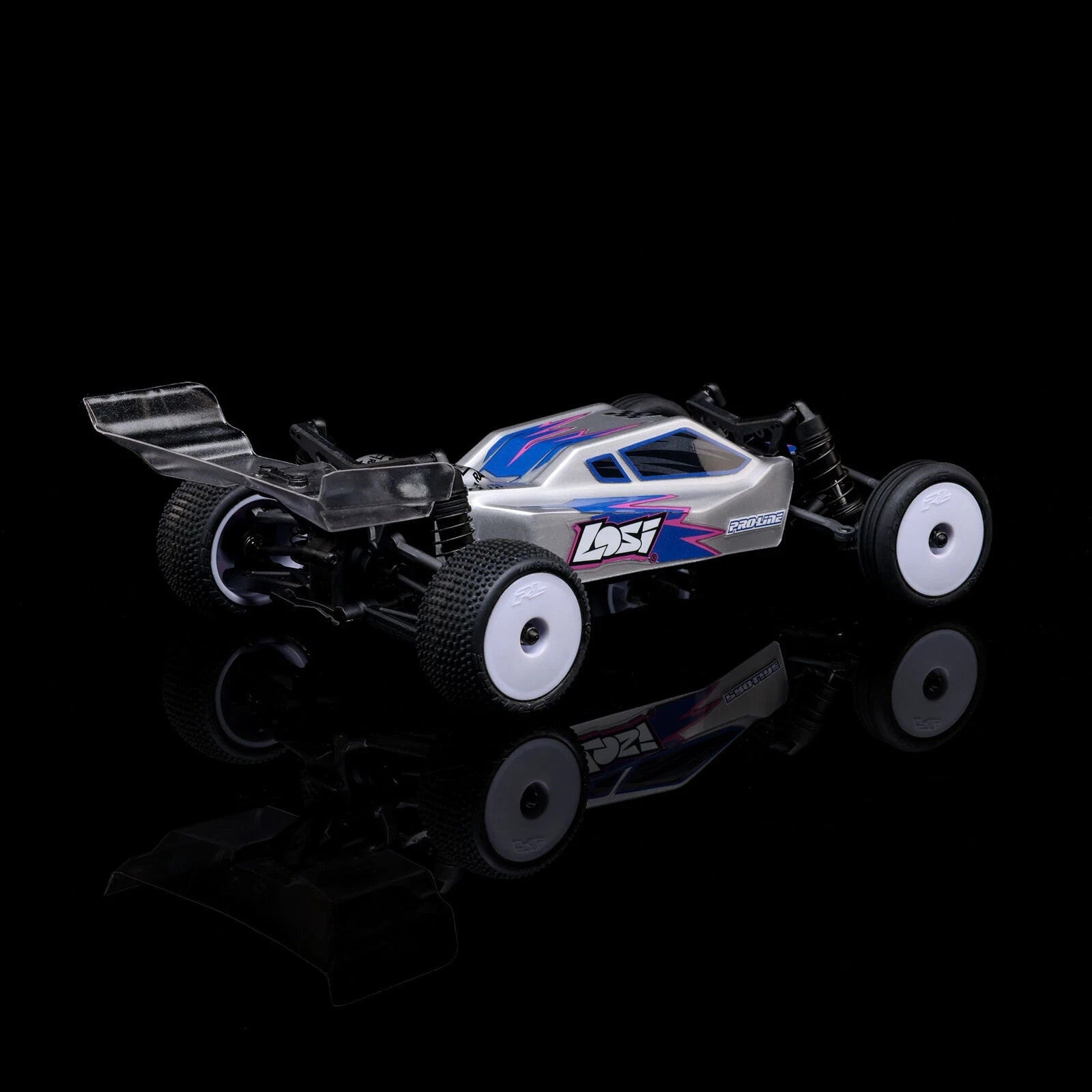 Losi LOS00007T2 1/24 Scale Micro-B MicroB 2WD RTR Ready to Run Buggy : Silver