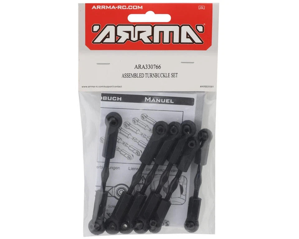 Arrma Assembled Turnbuckle Set (6) ARA330766 330766 : Big Rock 223 RTR