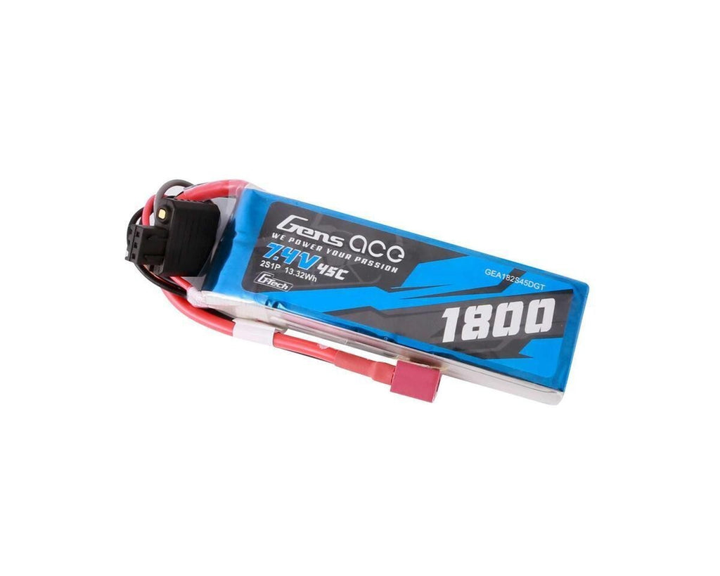 Gens Ace G-Tech Smart 2S LiPo Battery 45C 7.4V 1800mAh GEA182S45DGT