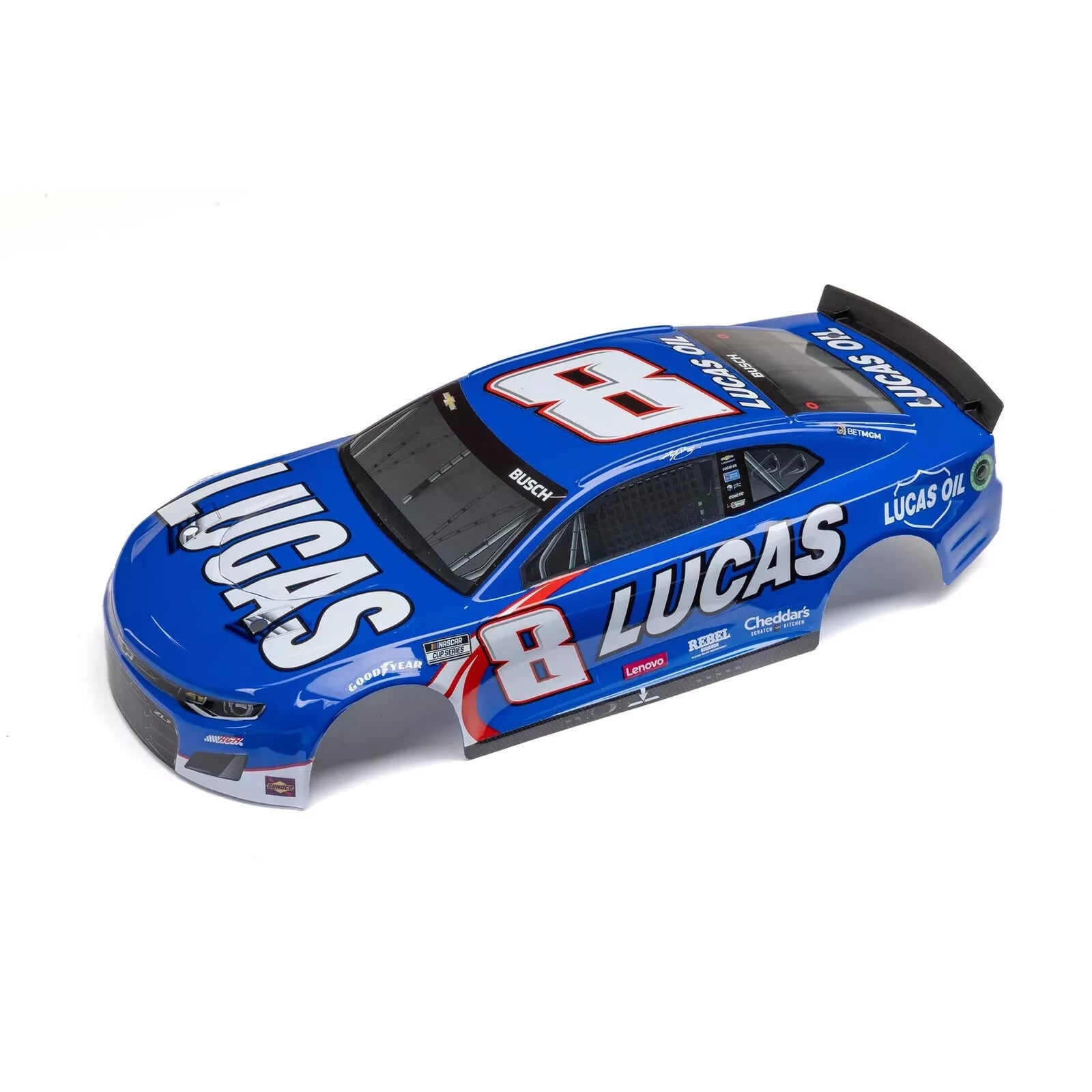 Losi Busch #8 8 Lucas Oil 2024 RC Car Body 1/18 Scale NASCAR GROM LOS-1913