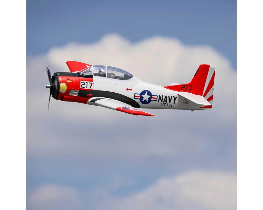 E-flite EFlite T28 T-28 Trojan 1.2m BNF Bind in Fly Basic Electric RC Airplane