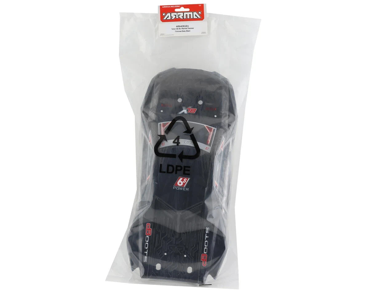 Arrma Talion 6S BLX 1/8 Scale Pre-Painted Painted Truck Body (Black) ARA406161