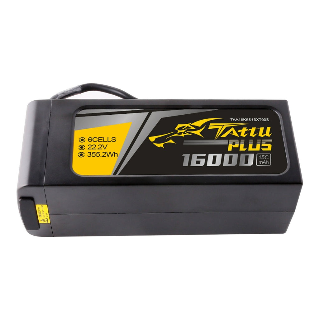 Tattu Plus 16000mAh 6S 15C 22.2V RC Drone Lipo Battery Pack with XT90S XT90
