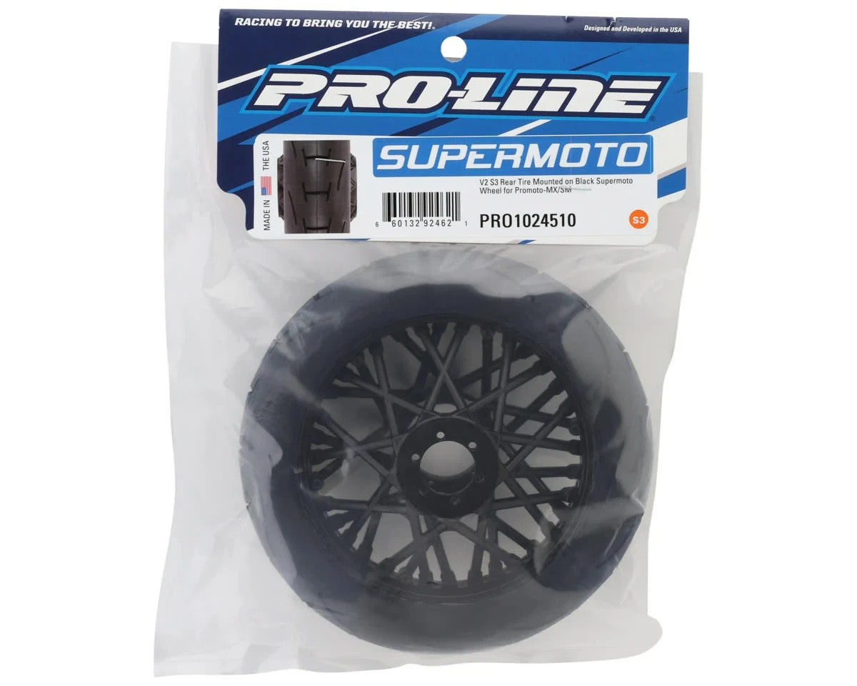 Racing Supermoto V2 S3 Rear Tire Mounted Supermoto Wheel Promoto-MX PRO1024510