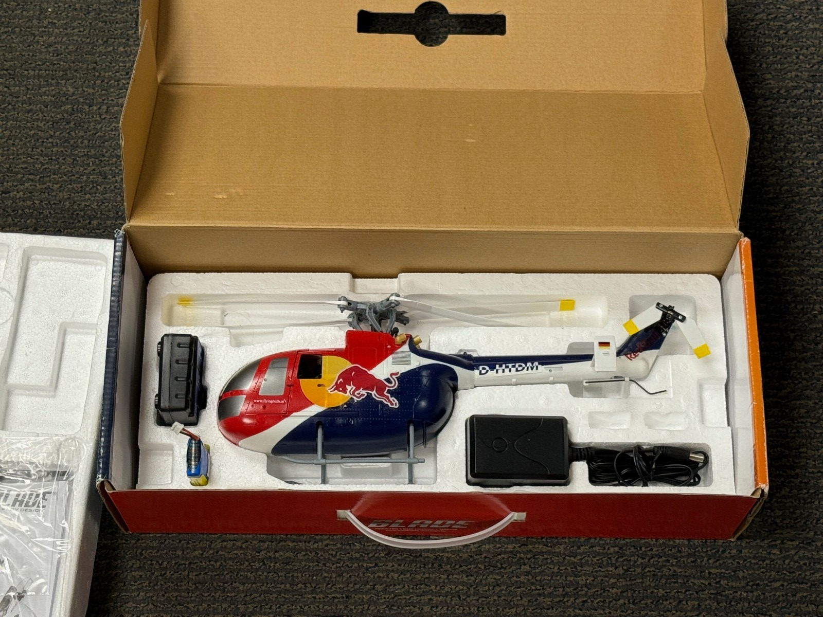 Brand New Blade 130X 130 X Red Bull BO-105 CB RC Helicopter BNF BLH3880