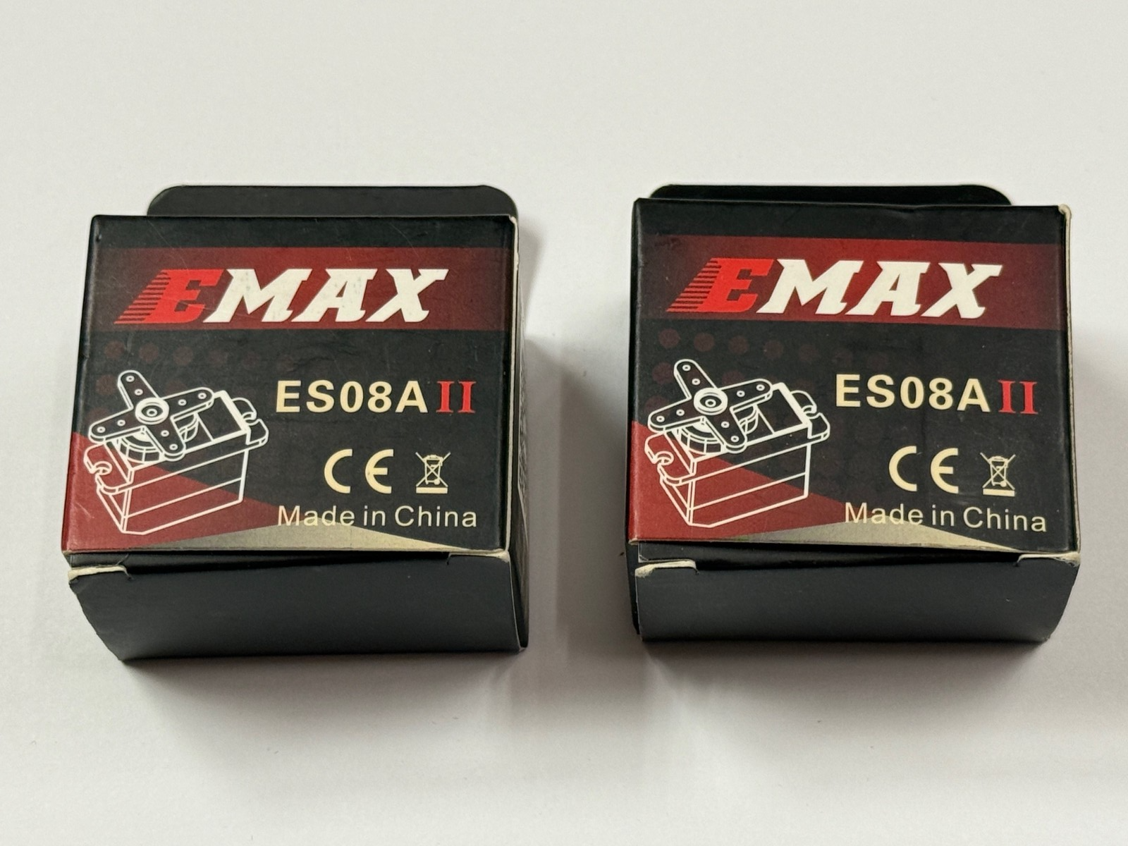 Two Brand New Emax E Max ES08A II ES08AII RC Remote Control Airplane Servos