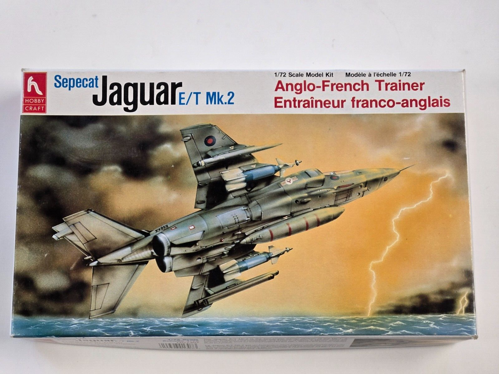 Sepecat Jaguar E/T Mk.2 Anglo French Trainer Jet Model Kit Hobby Craft 1:72 NIB