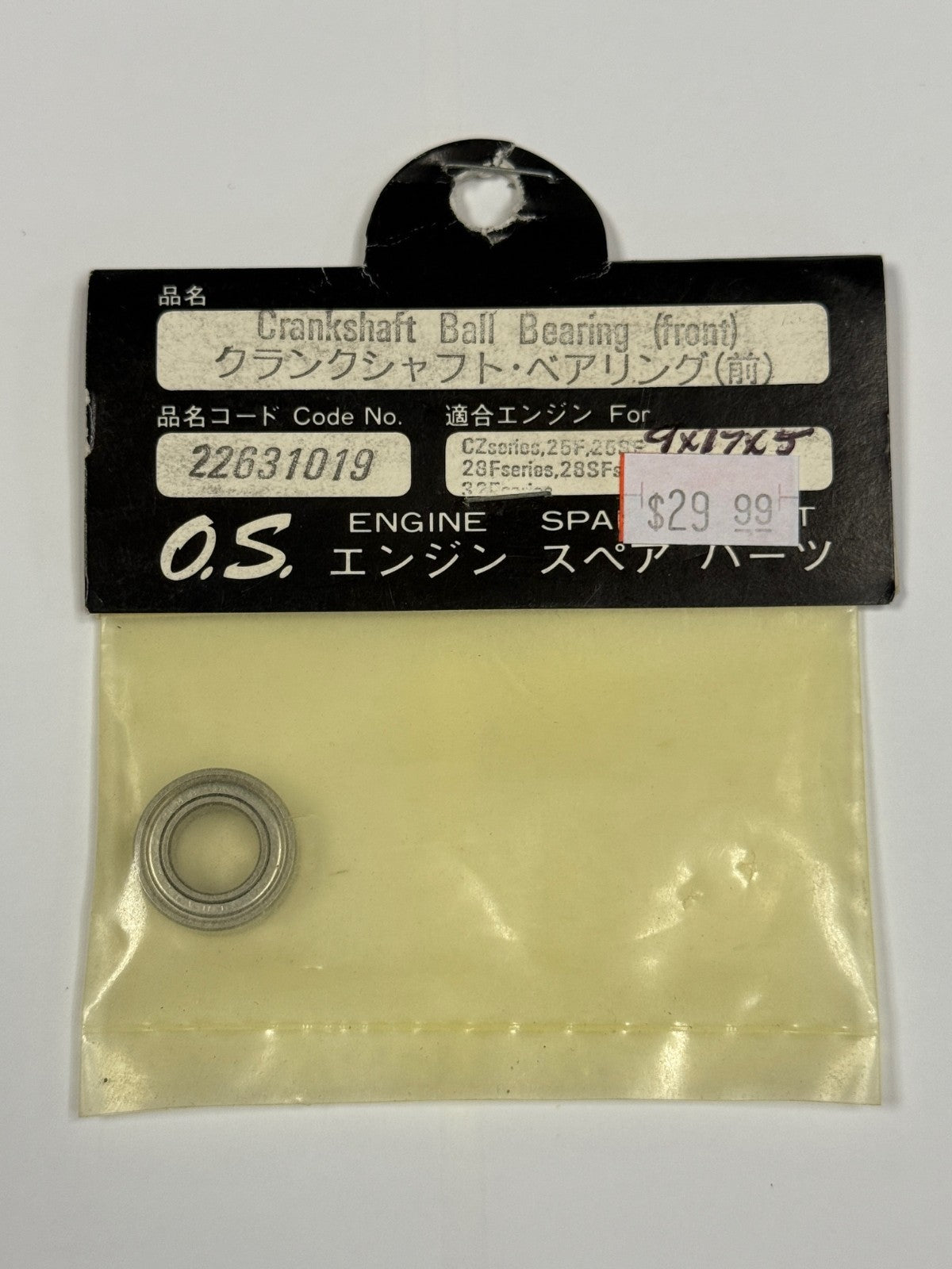 O.S. OS ENGINE Crankshaft Ball Bearing Front .26 28 CZ F series 22631019