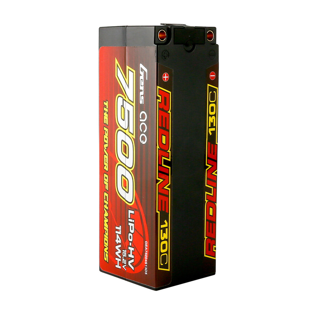 2x Gens Ace 7500mAh 4S HardCase 130C 15.2V Lipo RC Car Truck Battery w/ Deans 