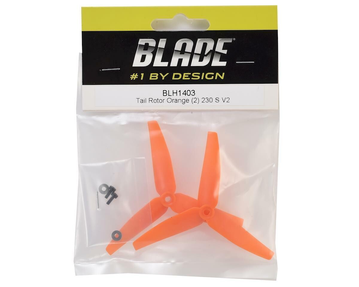 BLH1403 Tail Rotor Orange (2) - Replacement Part for Blade 230 S 230S V2 RC Heli