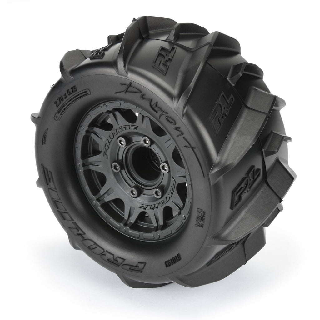 Pro-Line Racing Dumont 2.8 Sand/Snow MTD Raid Black Wheels F/R (PRO1019310)