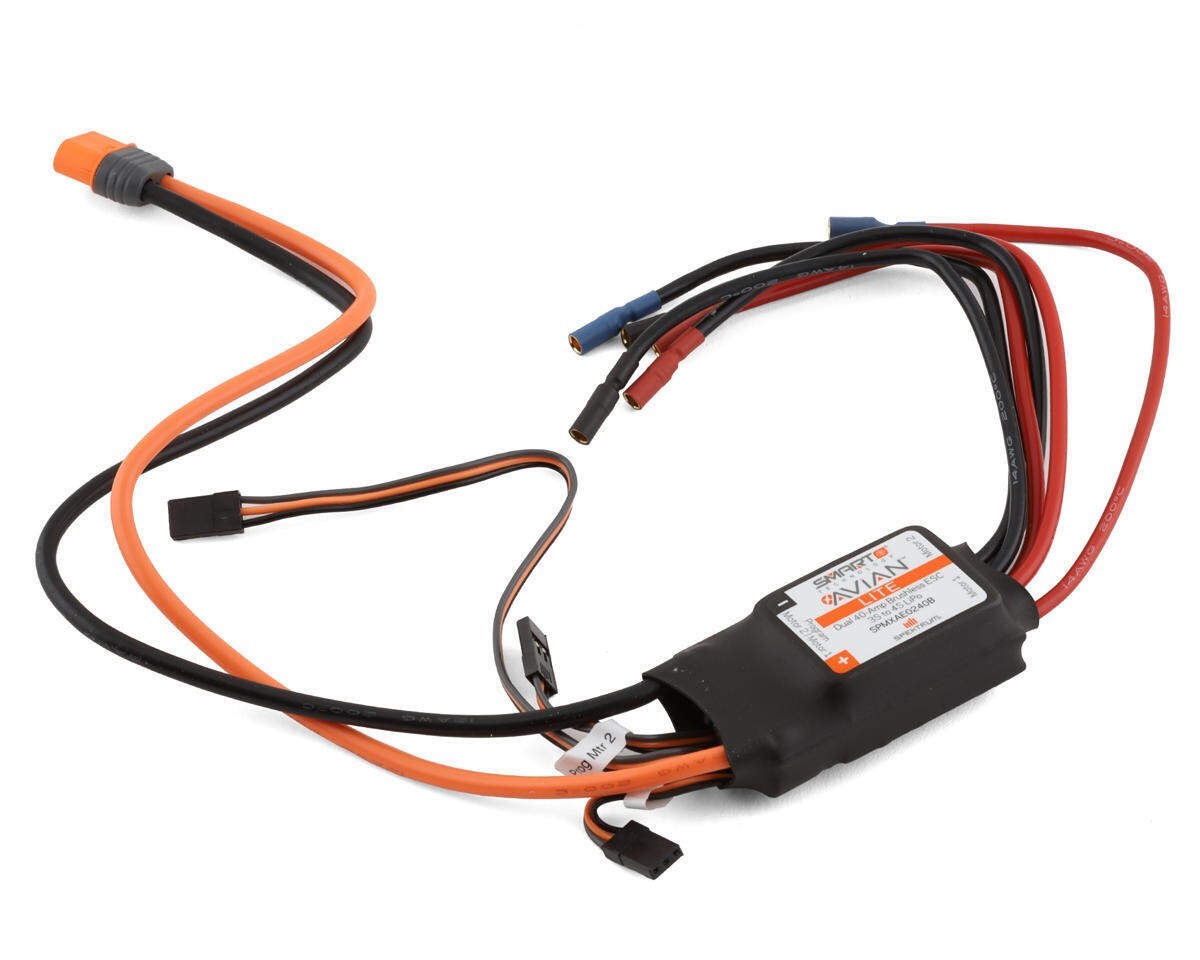 Spektrum RC Avian 40-Amp Dual SMART ESC (Version B) SPMXAE0240B : Twin Timber