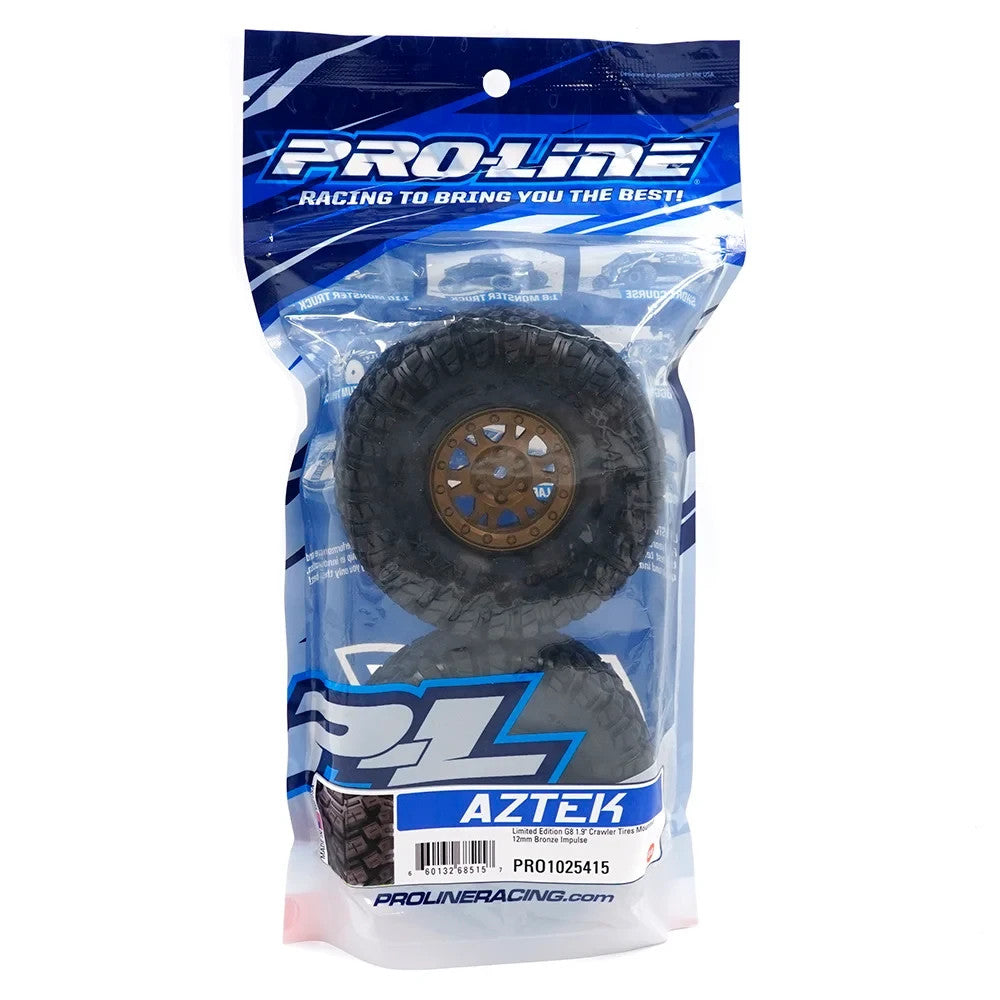 Proline 1/10 SE Aztek G8 1.9" Crawler Tires 12mm Bronze Impulse 2x PRO1025415