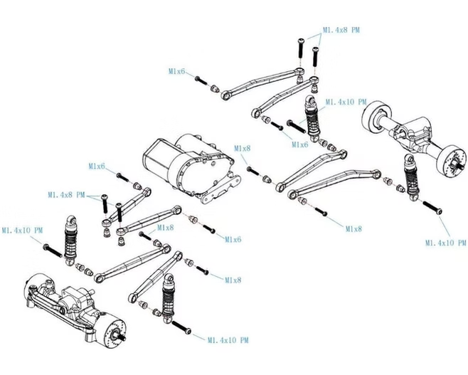 SXTY133H - No Flex upgrade Brass Link set SCX30