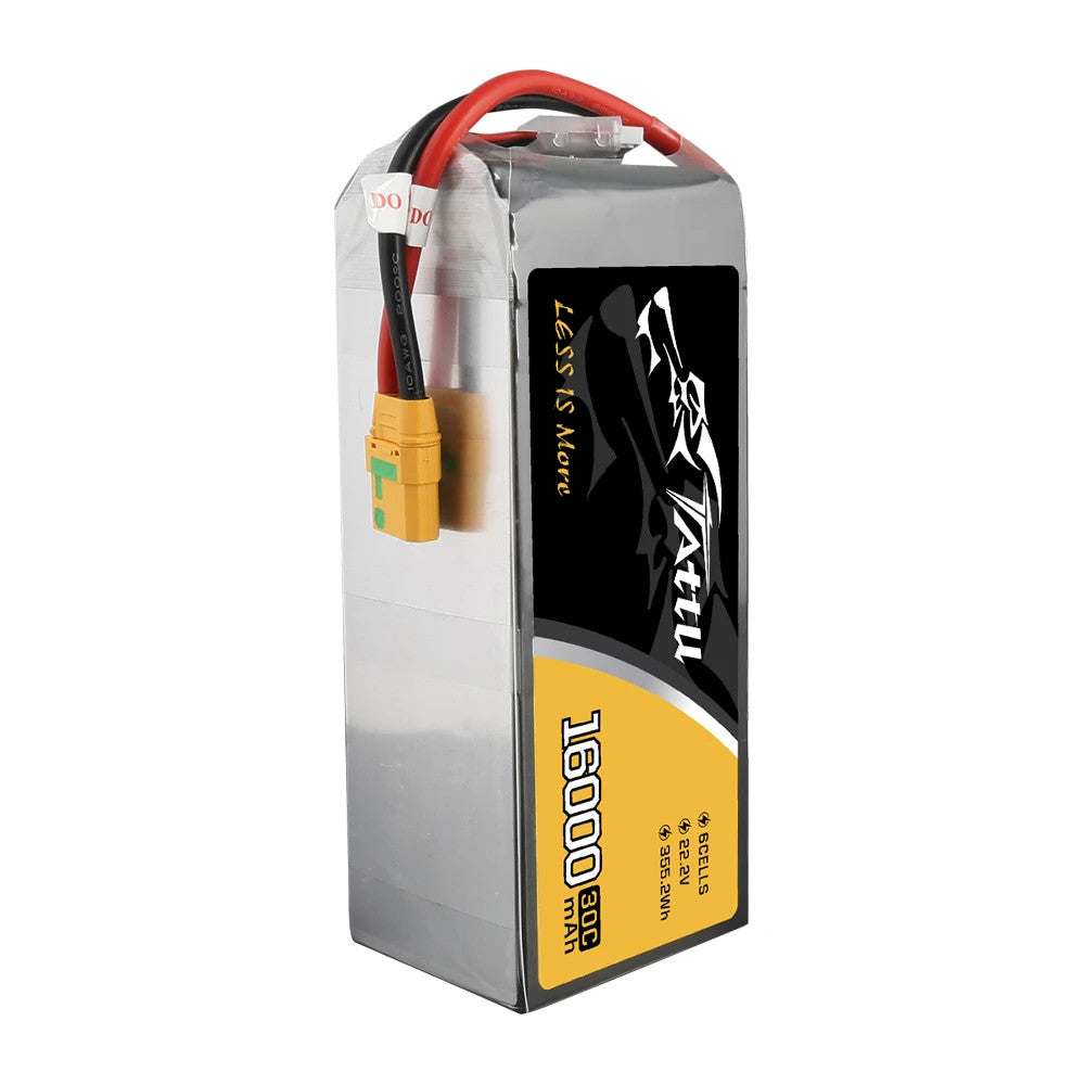 Tattu 16000mAh 6S 30C 22.2V Lipo Drone Battery Pack with XT90-S XT90 Plug