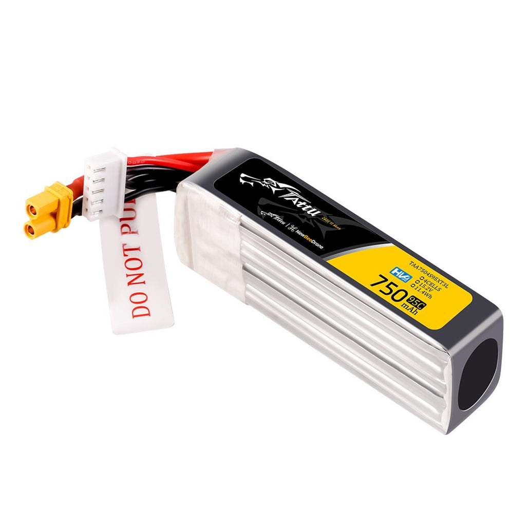 Tattu 750mAh 4S 95C 15.2V R-Line HV Lipo RC Drone Battery Pack with XT30 Plug